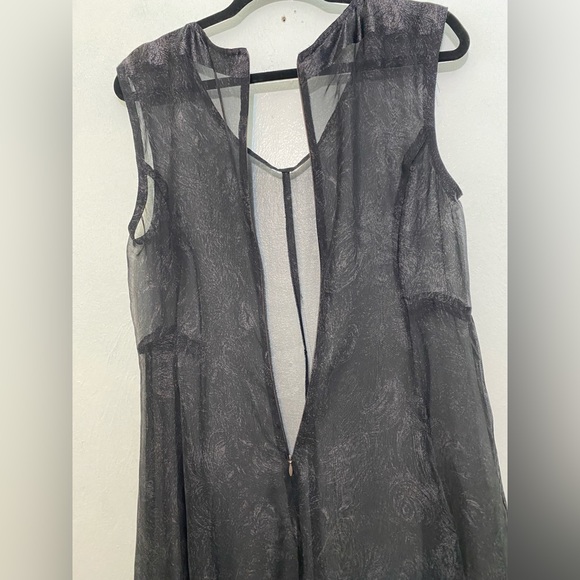 RARE☀️Vintage Sheer Lella Nelson100% silk sheer maxi dress.Made in Italy.Size M. - Picture 3 of 11